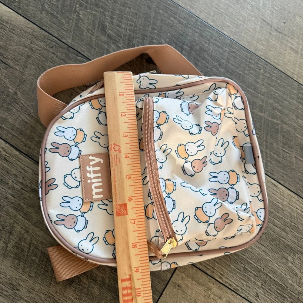Miffy Bunny Mini Backpack All Over Print Cream Tan Small Rucksack New NWT